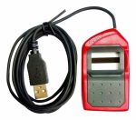 Morpho L1 Fingerprint Biometric Scanner with 1 Year RD Service Free & Latest Version Device adhaar Authentication - Red & Black